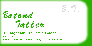 botond taller business card